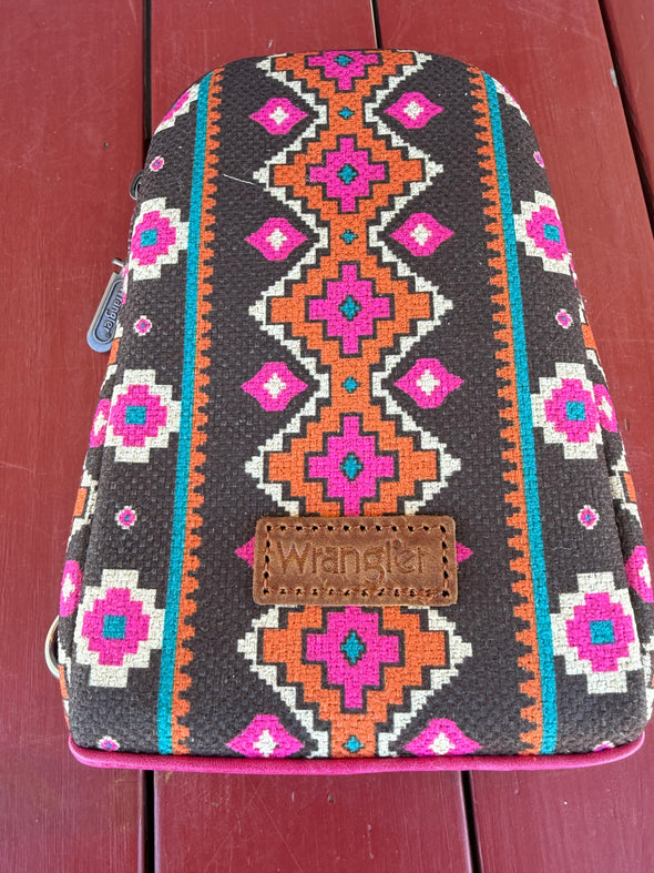 Wrangler Multicolored Aztec Sling Bag