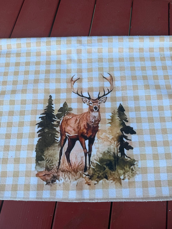 Gingham Forrest Buck Cup Towel