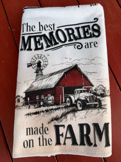 The Best Memories are Made on the Farm Cup Towel