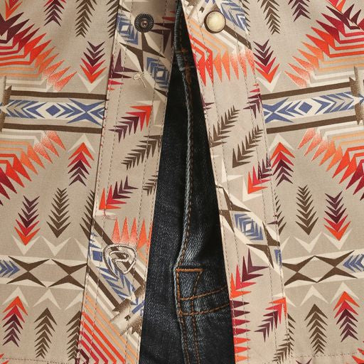 Long Sleeve Aztec Snap Shirt