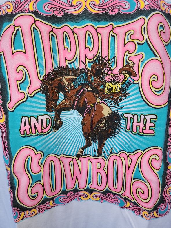 Spirit Bronc Hippies and the Cowboys T-Shirt for women