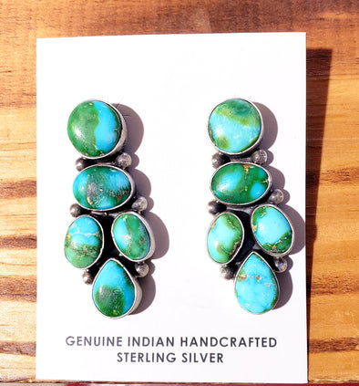 Sonoran Gold Turquoise Cluster Earrings