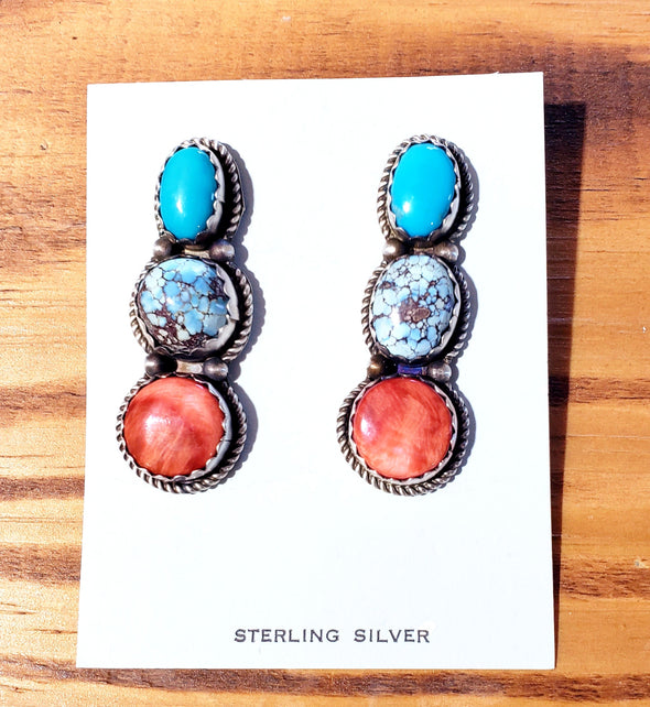 3 Stone Earrings