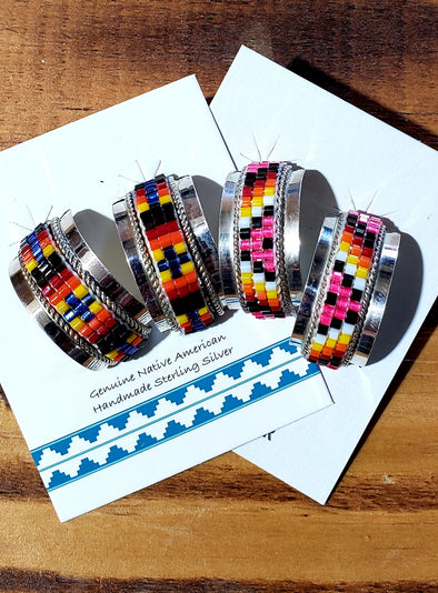 Multi Beaded Hugger earrings