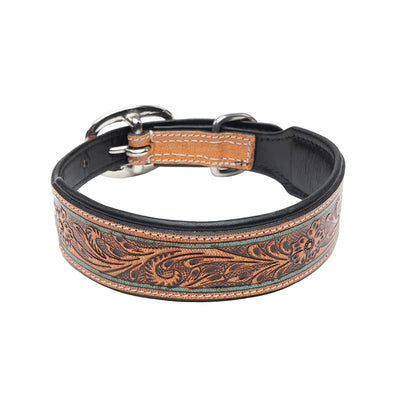 Myra Trusted Amigo Hand Tooled Dog Collar