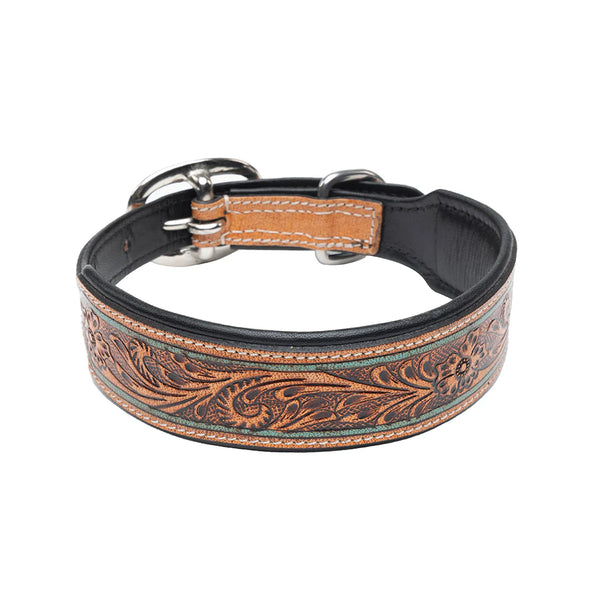 Myra Trusted Amigo Hand Tooled Dog Collar