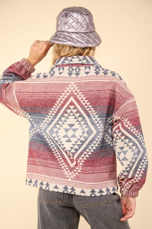 Aztec Quarter Zip Jacket