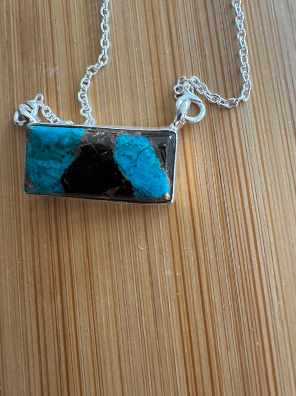 White Buffalo and Turquoise Necklace