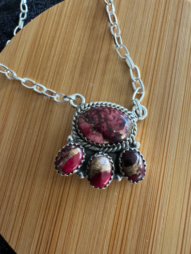 Dahlia Rose Sterling Necklace