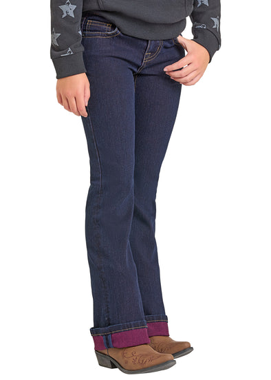Rock & Roll Denim Girls Pink Inside Bootcut Jeans