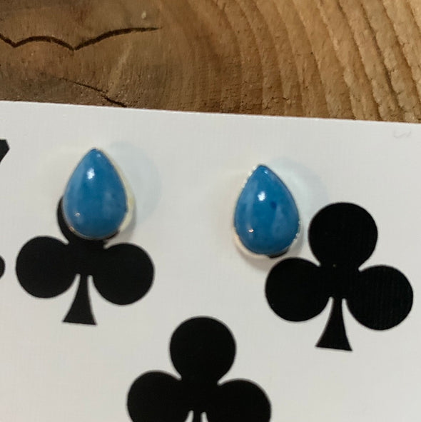 Teardrop Turquoise Studs