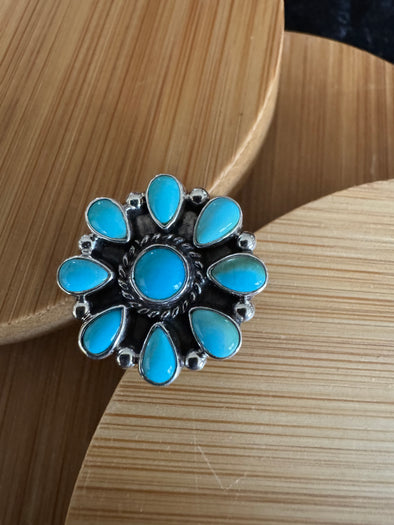 Cluster Turquoise Ring size 7