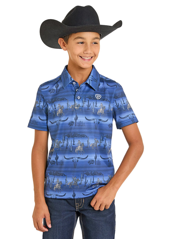 Boy's Rock N Roll Serape Conversation Polo