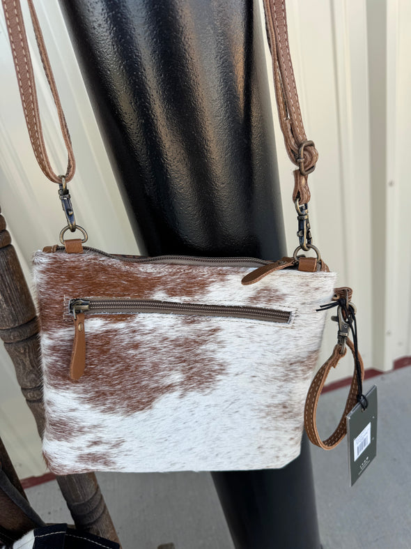 Myra Ornate Brown Handbag