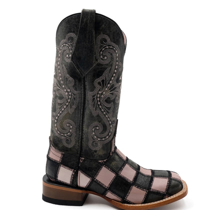 Ferrini Pink/Black Patchwork