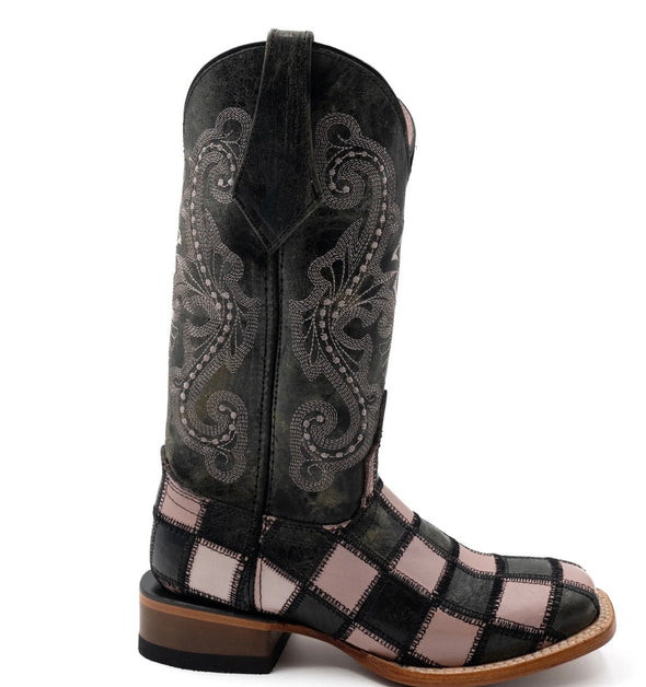 Ferrini Pink/Black Patchwork