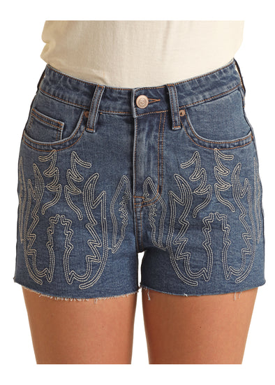 Rock n Roll Boot Stitched Detail Shorts