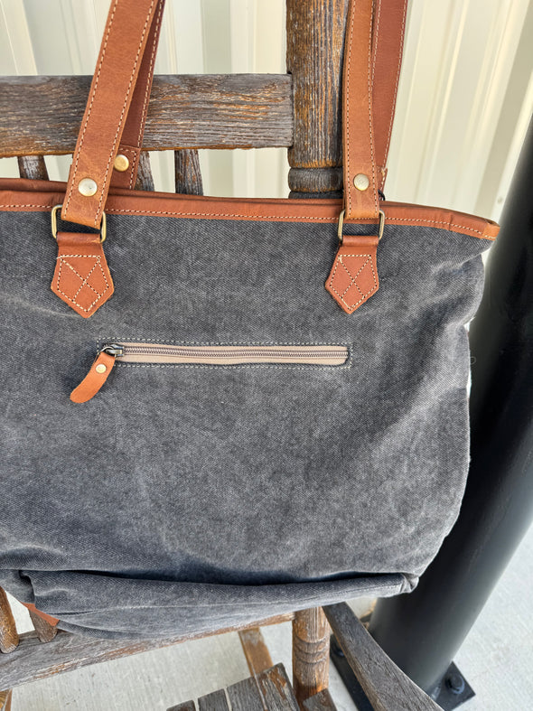 Myra Cowhide & Aztec Tapastry Tote