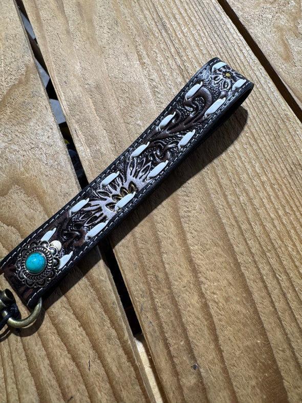 Myra Leather Wristlet Key Chain