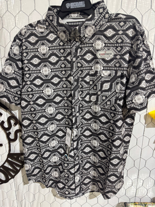 Rock n Roll Vented Aztec SS shirt