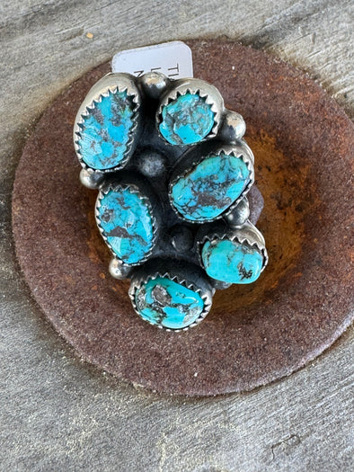 Darla Native Kingman Turquoise Adjustable Ring