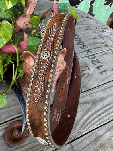 Nocona Cowbide/Concho Belt