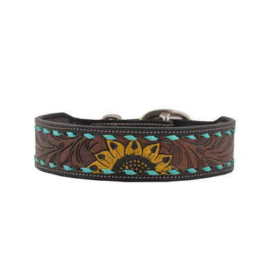 Myra Scenic Hand Tooled Dog Collar