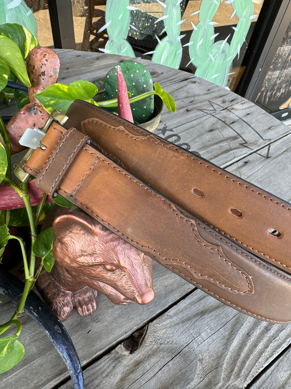 HD Brown Leather Belt