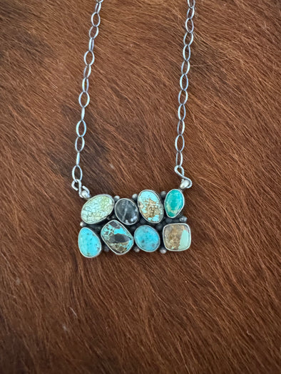 Antionette Largo Multi Stone Turquoise Necklace