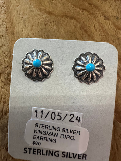 Sterling Concho Earrings