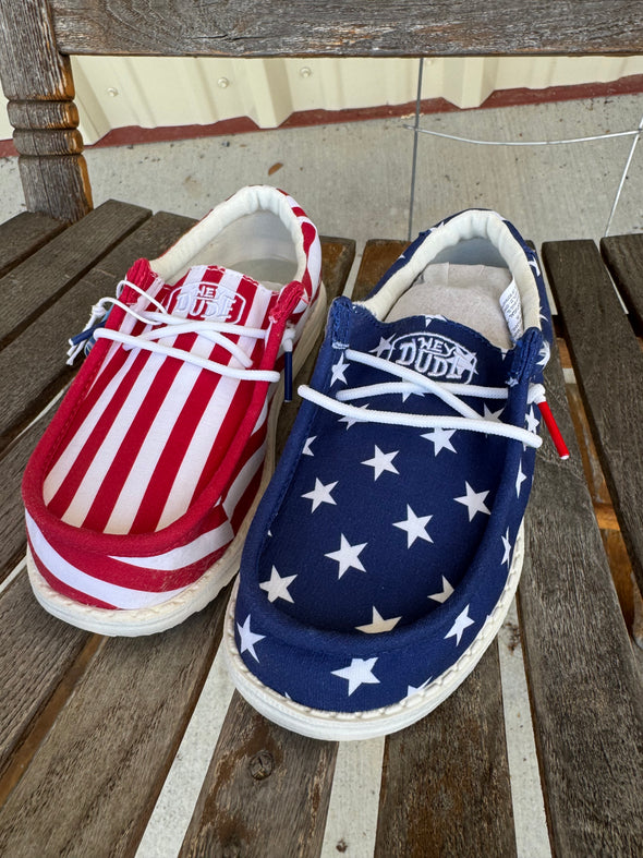 Hey Dude Youth Patriotic American Flag Shoes