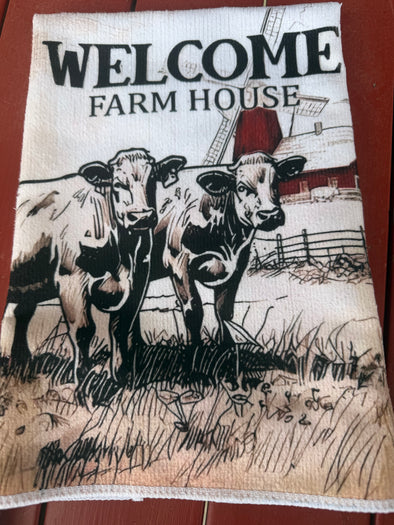 WELCOME Farm House Cup Towel