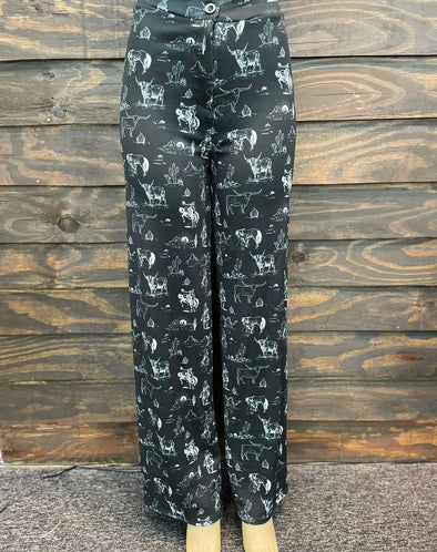 Black Desert Print Pants