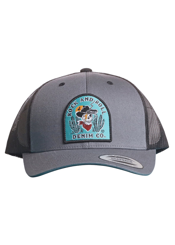 Rock N Roll Skull Patch Hat