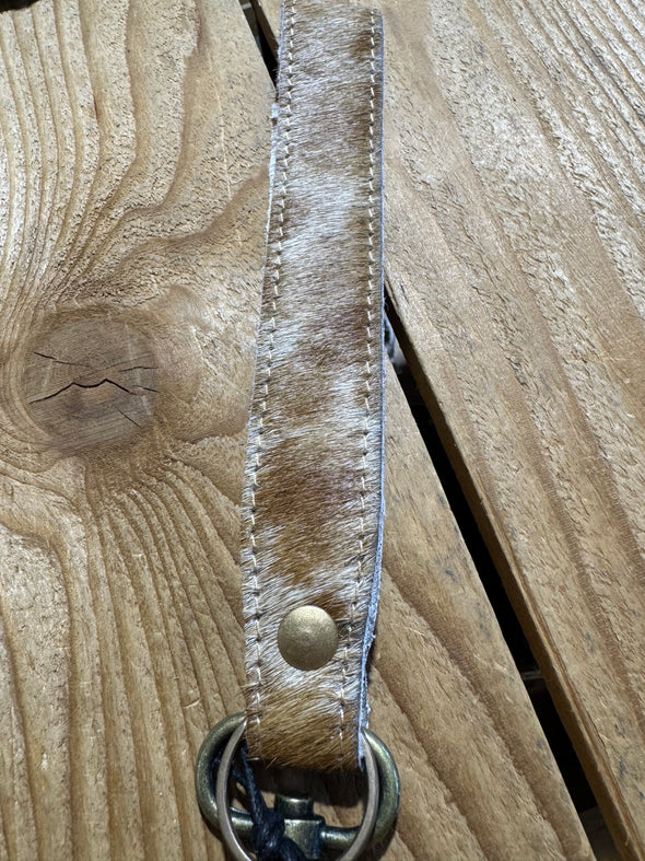Myra Cowhide Wrist Strap Keychain