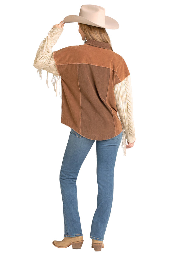 Rock N Roll Women's Corduroy Sweater Jacket