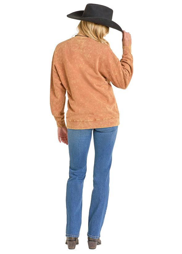 Rock & Roll Denim Women’s Graphic Honky Tonkin’ Sweatshirt￼