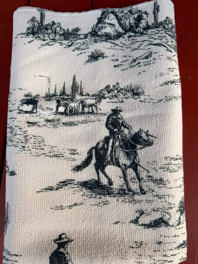 Western Desert  Scene Cup Towel