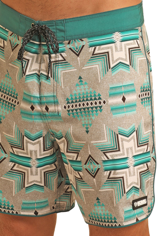 Rock N Roll Aztec Swim Board Shorts