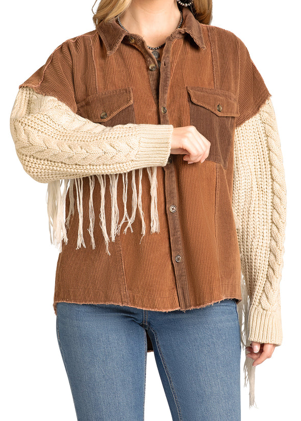 Rock N Roll Women's Corduroy Sweater Jacket