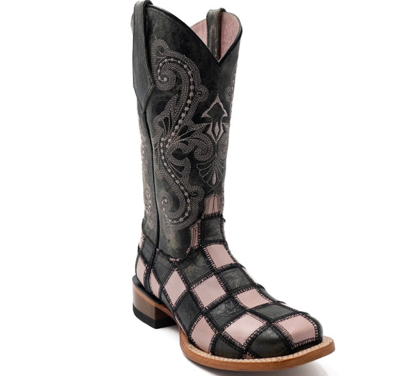 Ferrini Pink/Black Patchwork