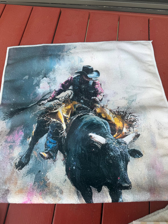 Bucking Bull Cup Towel