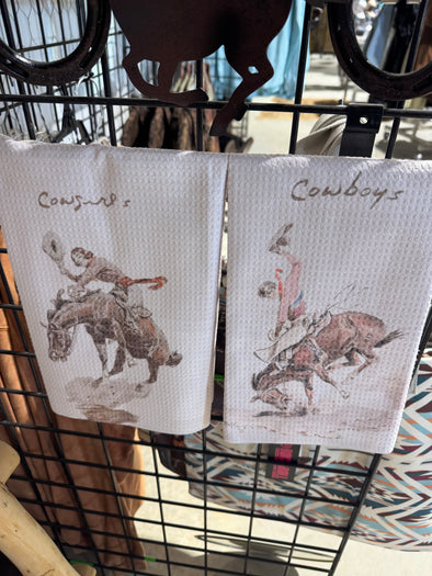 Cowboys and Cowgirls Cup Towel