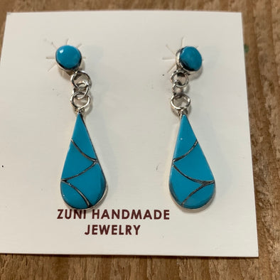 Zuni inlayed Dangle Earrings