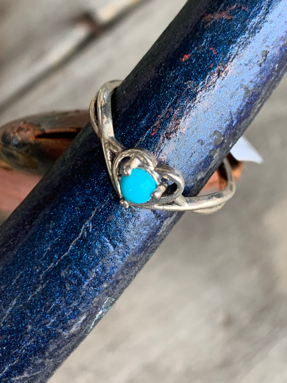 Simple Heart Turquoise Ring