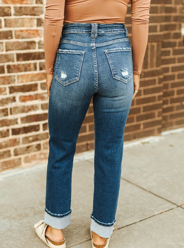 Highrise Boyfriend jeans with Tummy Control