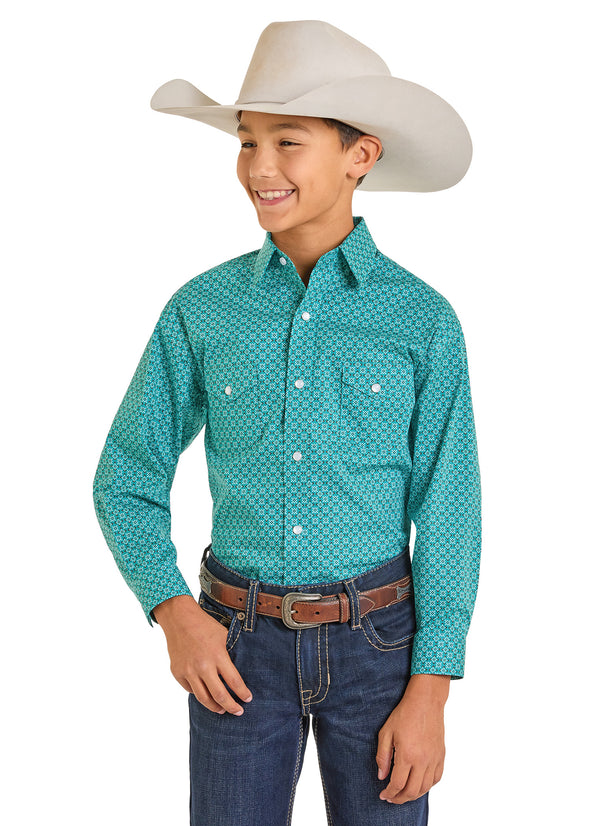 Boys Panhandle LS Pearl Snap Shirt