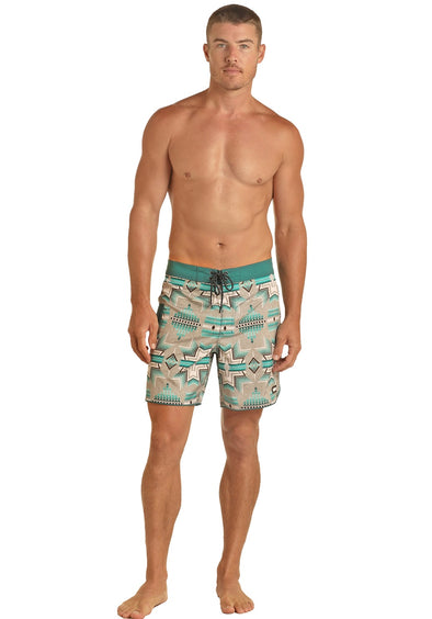 Rock N Roll Aztec Swim Board Shorts