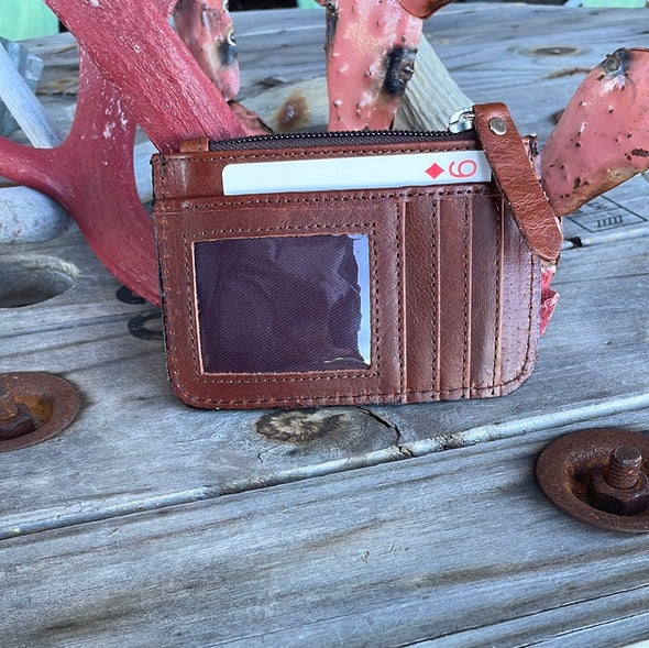 Tooled Leather & Cowhide Wallet