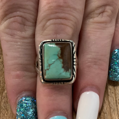Allie, Square Turquoise Ring